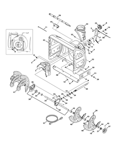 Augers And Housing Diagram and Parts List for 2X524WE (31AM63TR710-31AM63TR756)(2013) Cub Cadet Snow Blower